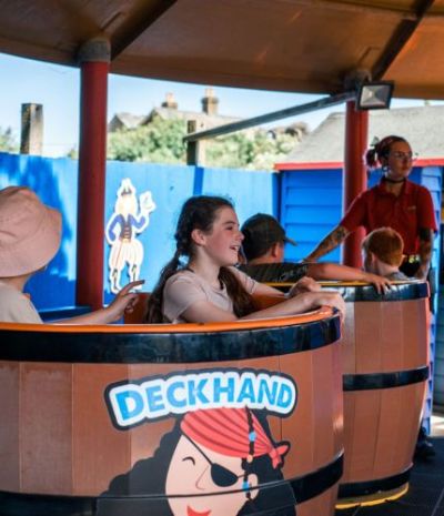 Children enjoying a pirate ride
