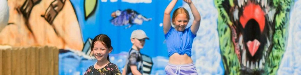 Three children having fun