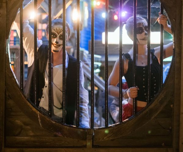 Behind bars at the Fiesta of the Dead