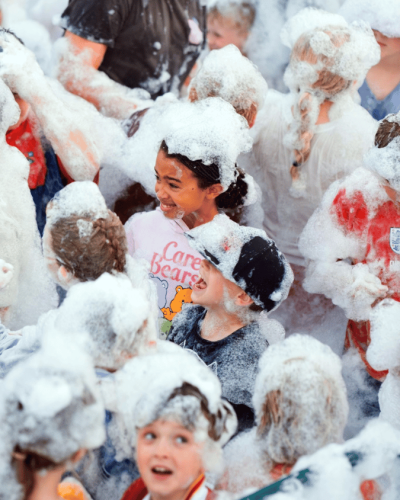 Kids at Summer Fest Foam party